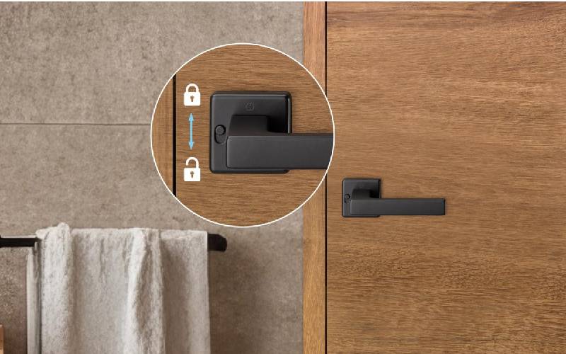 Poignée de porte avec rosace verrouillable MiniLock – design minimaliste et verrouillage sans clé - Batiweb