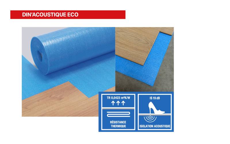 Sous-couches DIN’Acoustique parquet et stratifié confort phonique - Batiweb