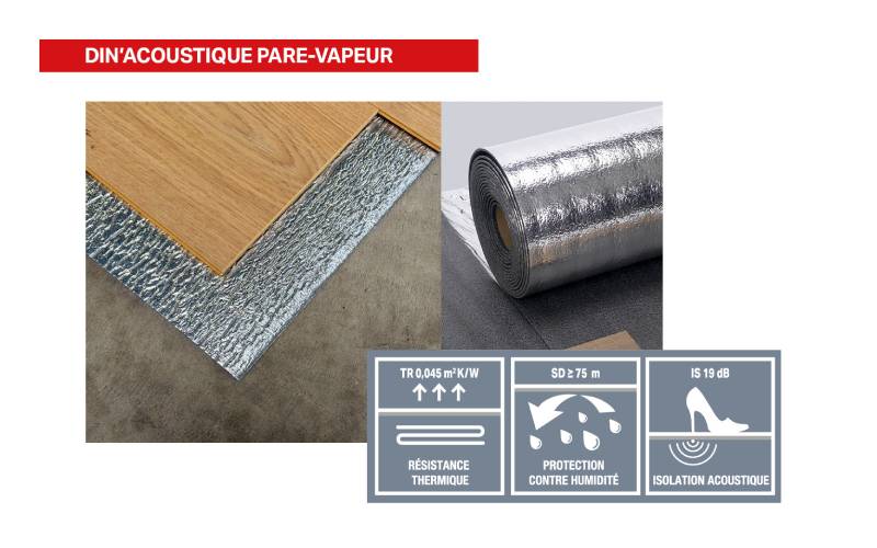 Sous-couches DIN’Acoustique parquet et stratifié confort phonique - Batiweb