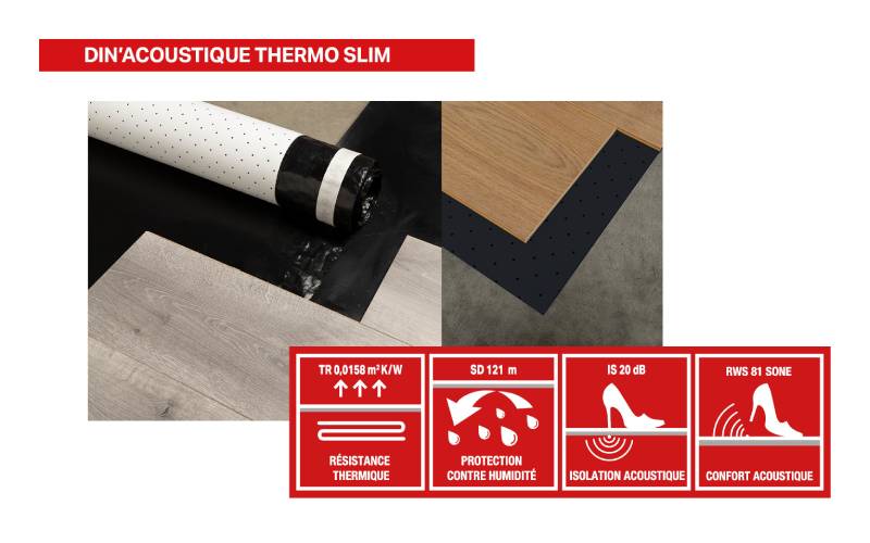 Sous-couches DIN’Acoustique parquet et stratifié confort phonique - Batiweb