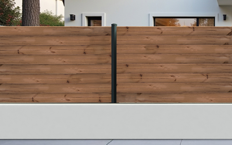 Lames bois 32 mm DIRICKX – Occultation bois pour clôture AXIS® Line - Batiweb