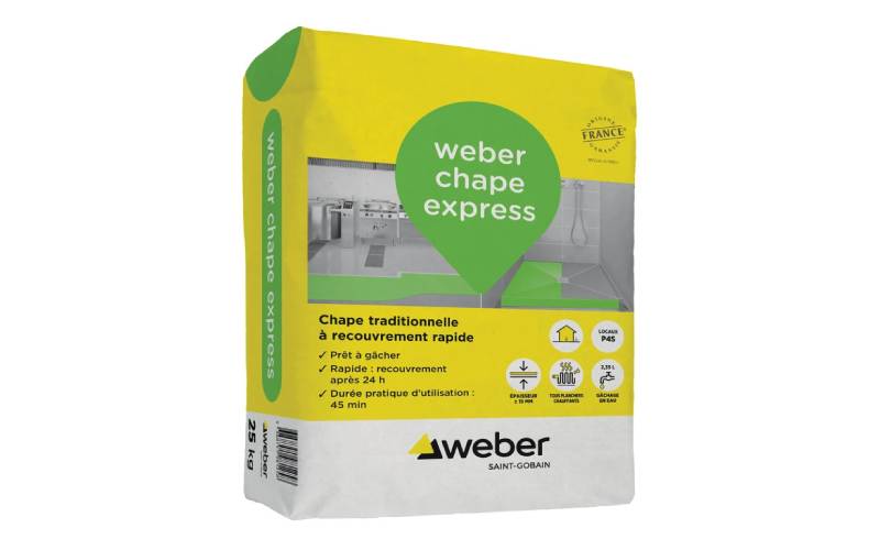 Chape haute résistance rapide : weber chape express - Batiweb