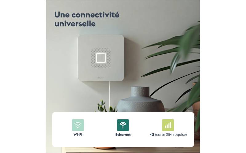Pack Optimal Tyxal+ : pack alarme connecté 4G Wi-Fi Ethernet 8 zones - Batiweb