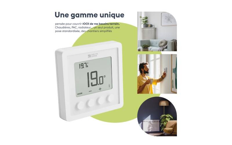 Tybox RF 210 : thermostat sans-fil pour systèmes hydraulique et aéraulique - Batiweb