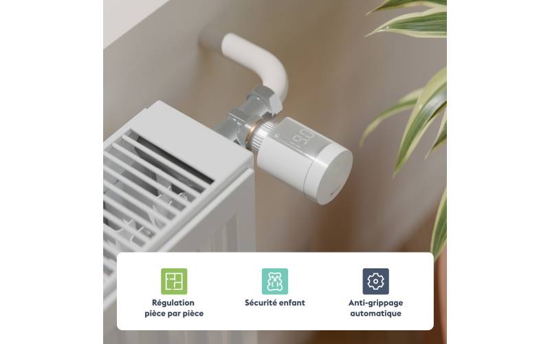 Smart TRV : tête thermostatique intelligente M30 x 1,5 - Batiweb