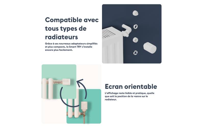 Smart TRV : tête thermostatique intelligente M30 x 1,5 - Batiweb