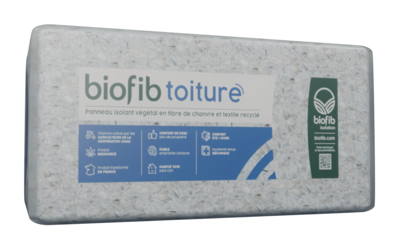 Biofib toiture isolant thermique de chanvre et textile recyclé - Batiweb