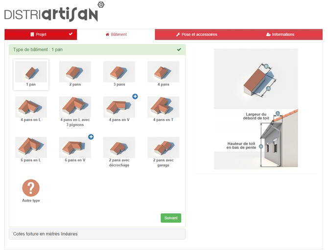 NOUVEAU ! Distriartisan.fr présente son configurateur de gouttières et matériaux de toiture. - Batiweb