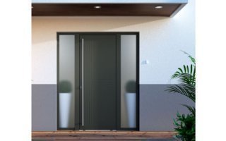 Nouveau concept de portes d’entrée alu et mixte avec ouvrant et dormant affleurant by SYbaie - Batiweb