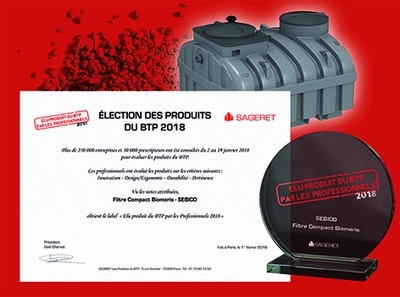 Le filtre compact Bioméris récompensé par le label des produits du bâtiment 2018 Batiweb Le filtre compact Bioméris récompensé par le label des produits du bâtiment 2018 Batiweb