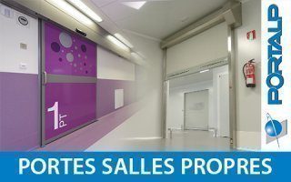 Portes automatiques pour salles propres en milieu hospitalier et industries de la santé