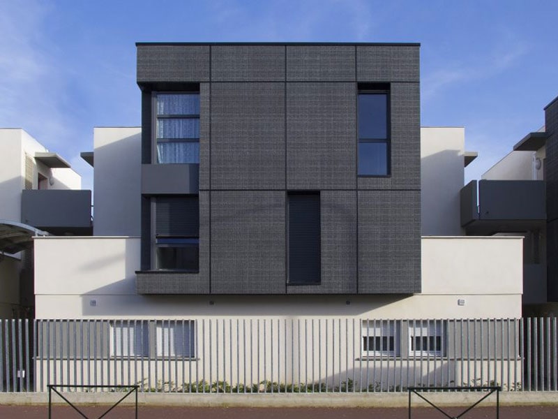 Parements de façade minérale Carea pour la construction de la résidence Jules Amilhau à Toulouse (31) - Batiweb