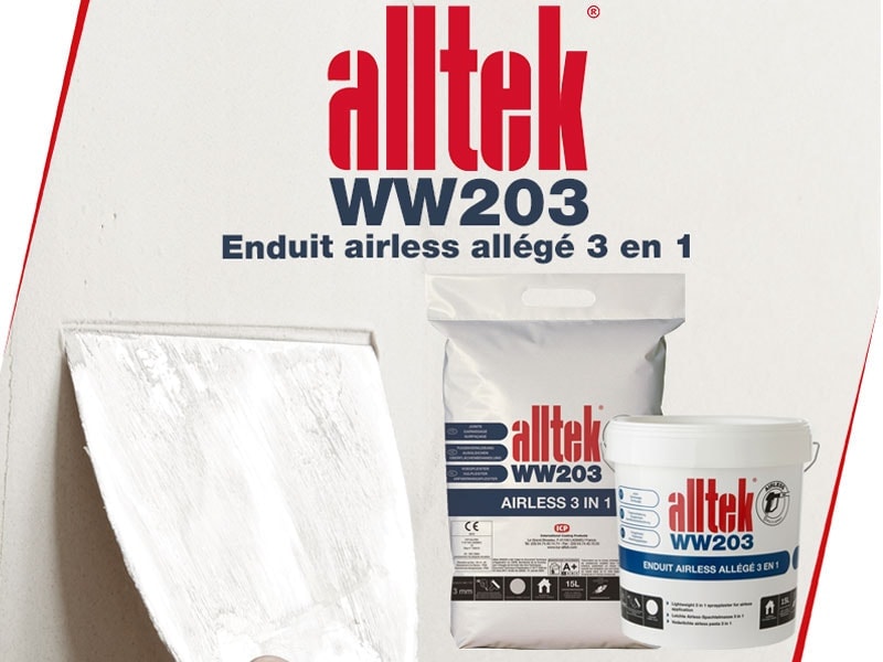 Alltek WW203, votre enduit professionnel de garnissage 3 en 1 joints et finition