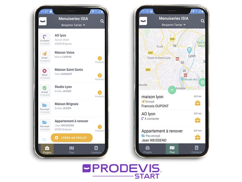 Nouveauté ! L’application mobile ProDevis START simplifie la prospection des Artisans Menuiserie, Store et Fermeture - Batiweb
