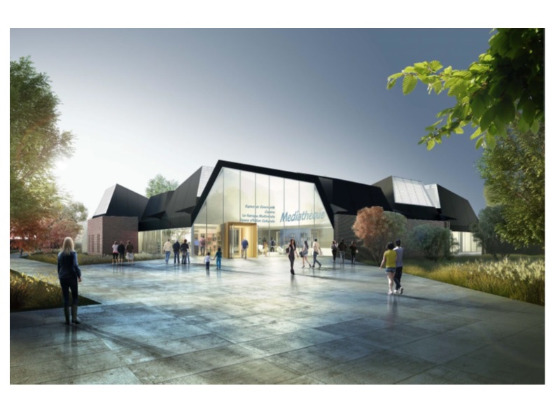 DES MEMBRANES RUBBERGARD TM EPDM POUR ÉTANCHER ET SIGNER L’ARCHITECTURE DE LA MÉDIATHÈQUE DE COURCELLES-LÈS-LENS (62) - Batiweb