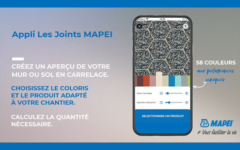 Les Joints MAPEI, 58 coloris aux performances uniques, à découvrir dans notre nouvelle application - Batiweb