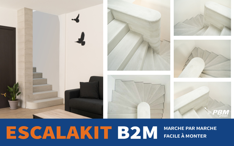 L’escalier préfabriqué en béton : ESCALAKIT B2M - Batiweb