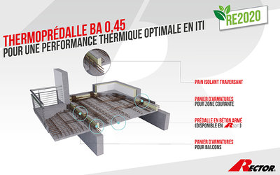 La Thermoprédalle BA 0,45 pour une performance thermique...