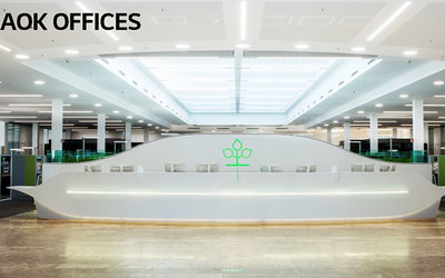 Une banque d'accueil en HIMACS au design captivant