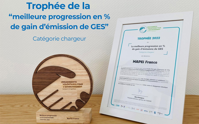 MAPEI France récompensée pour son engagement avec FRET 21 - Batiweb