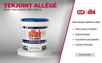 L’Alltek Tekjoint, l’enduit allégé pour le traitement...