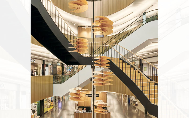 Les plafonds du centre commercial Sihlcity à Zurich revêtent une élégante peau métallique créant un véritable écrin contemporain - Batiweb