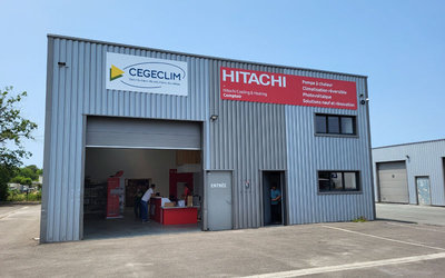 Un nouveau comptoir Hitachi Cooling & Heating au bord...