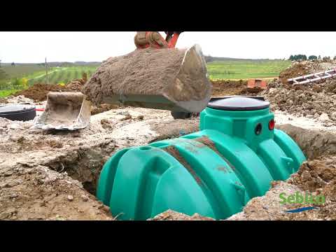 Vidéo de chantier de mise en place d’une cuve de récupération d’eau de pluie (Cuve Pack’eau) - Batiweb