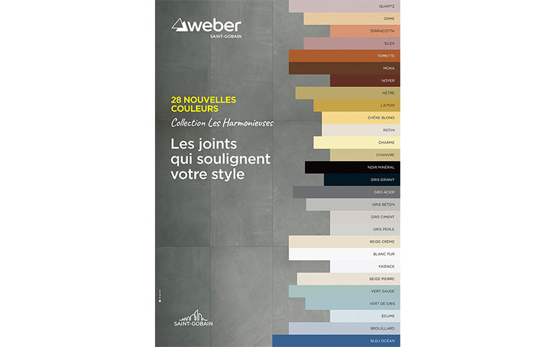 Nouvelle gamme de joints de carrelage Weber : haute en couleurs et en performances ! - Batiweb