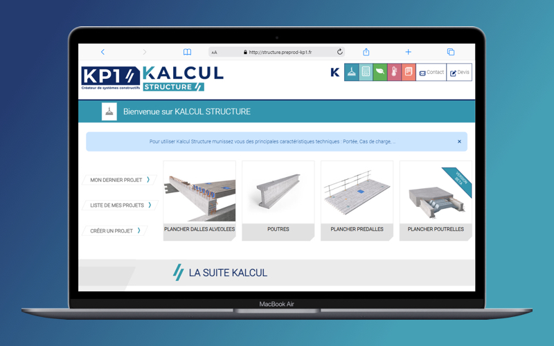 Nouvelle évolution de la suite logicielle KALCUL KP1 : Les Planchers Poutrelles/Entrevous intégrés au module de prédimensionnement KALCUL Structure - Batiweb