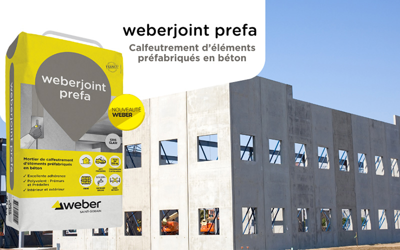 Weber lance weberjoint prefa, mortier de calfeutrement d'éléments préfabriqués en béton - Batiweb