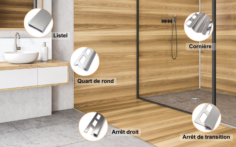 Profilés de finition pour le carrelage DINAC : une touche Déco pour vos intérieurs. - Batiweb