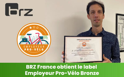 BRZ France reçoit le label Employeur Pro-Vélo...