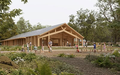 Centre de loisirs de Cergy : bois, paille...