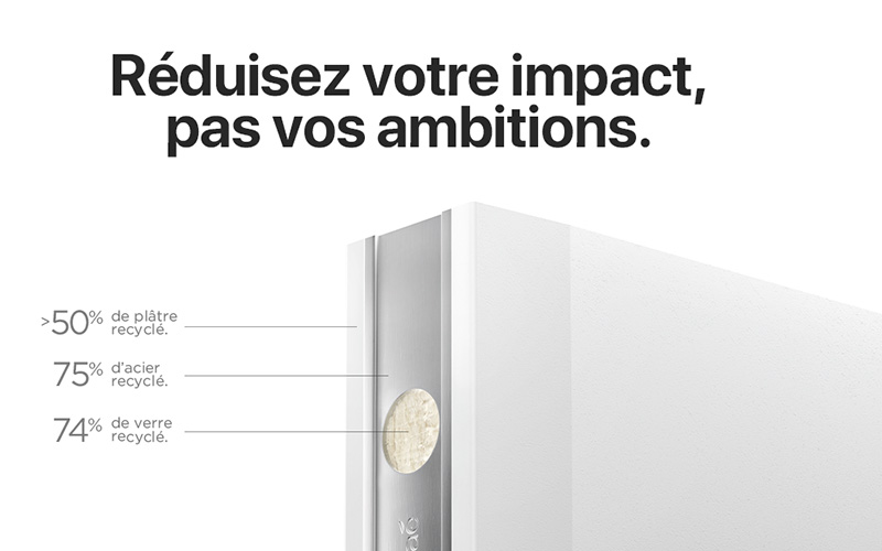 Placo® Infinaé 98/62 : la première cloison éco-circulaire française - Batiweb