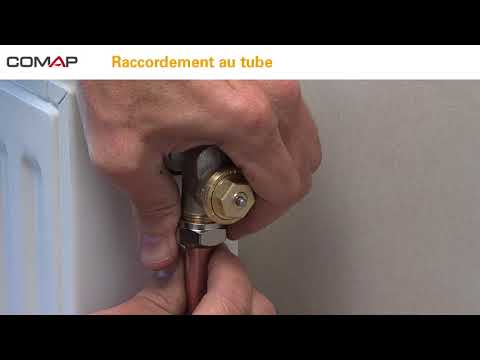 Montage d'un robinet thermostatique sur un radiateur avec étanchéité double joint torique - Batiweb