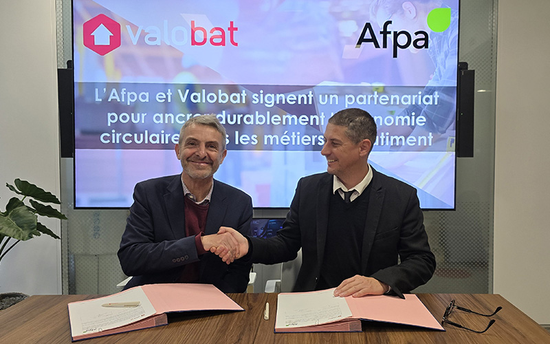 Économie circulaire : Valobat et Afpa s’allient pour le durable - Batiweb