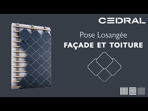Pose losangée des ardoises en fibres-ciment Cedral pour toiture et façade - Batiweb