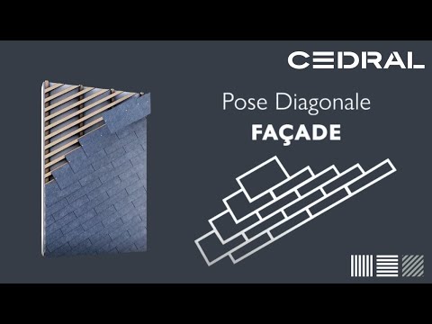 Pose en diagonale des ardoises en fibres-ciment Cedral pour façade - Batiweb