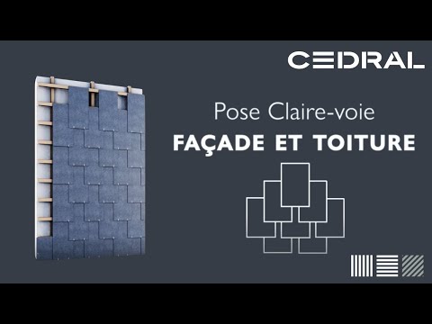 Pose à claire-voie des ardoises en fibres-ciment Cedral pour toiture et façade - Batiweb