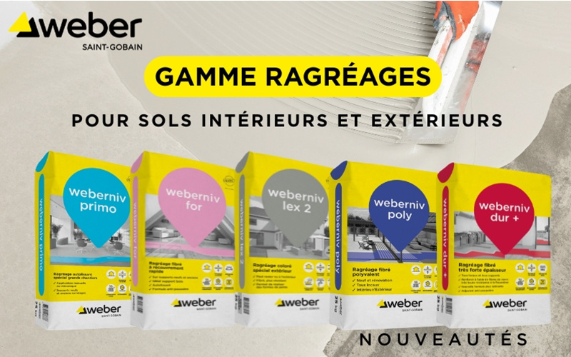 Nouvelle gammes ragréages pour sols intérieurs et extérieurs - Batiweb