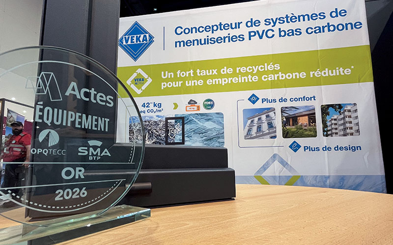 VEKA REcycle ORAÉ® primé pour ses menuiseries PVC bas carbone - Batiweb