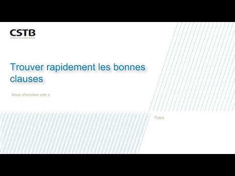 Tuto Express Bati CCTP Numéro 2 : trouver rapidement les bonnes clauses - Batiweb