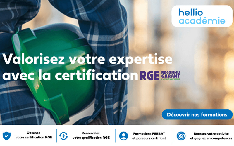 Hellio Académie enrichit son offre de formations FEEBAT RENOPERF - Batiweb