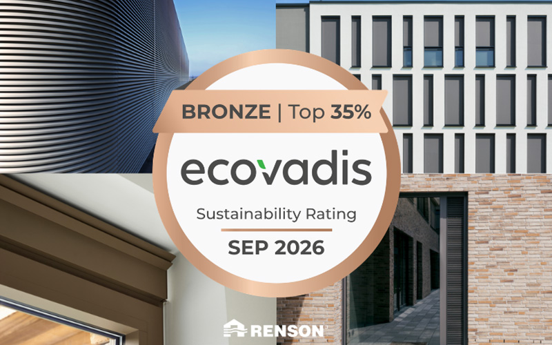 Renson obtient la médaille Bronze EcoVadis pour sa démarche durable - Batiweb